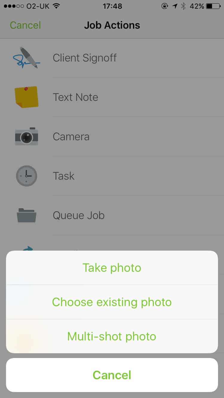 Choose existing photo