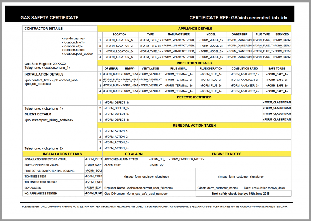 Gas Safety Certificate