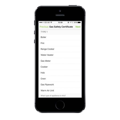 iPhone Gas Safety Certificate