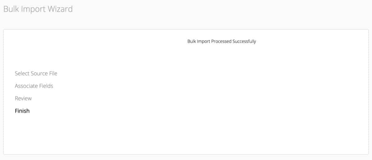 Bulk import of materials
