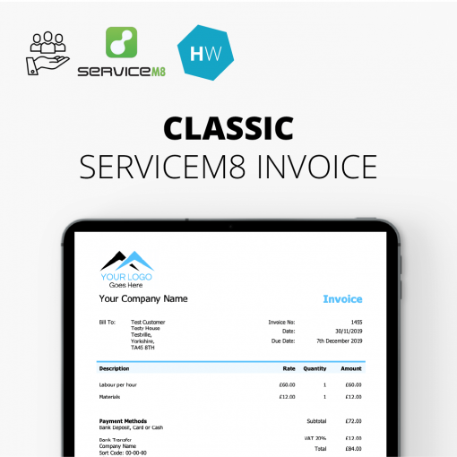 Classic ServiceM8 Invoice Template
