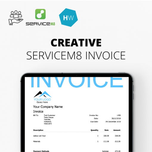 Creative Invoice ServiceM8 Template