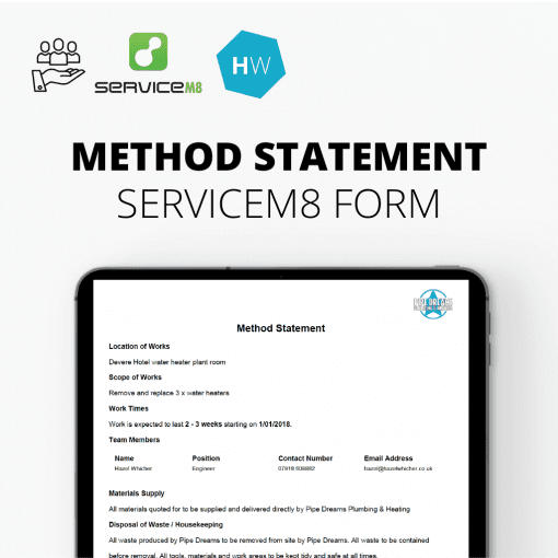 ServiceM8 Method Statement Report