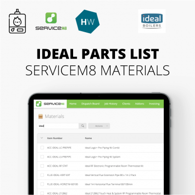Ideal Boilers Parts List for ServiceM8