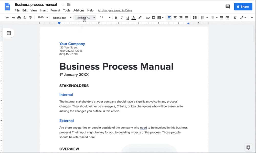 Google docs for knowledge mapping