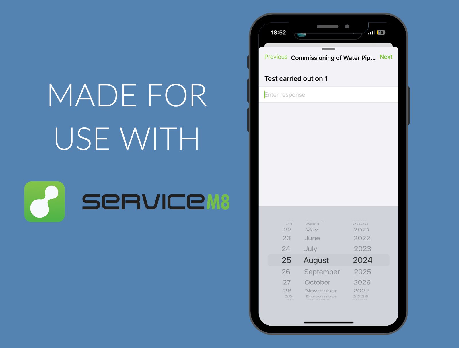 Commissioning of Water Pipework ServiceM8 Form - Image 2