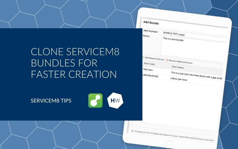 Clone ServiceM8 Bundles for faster creation