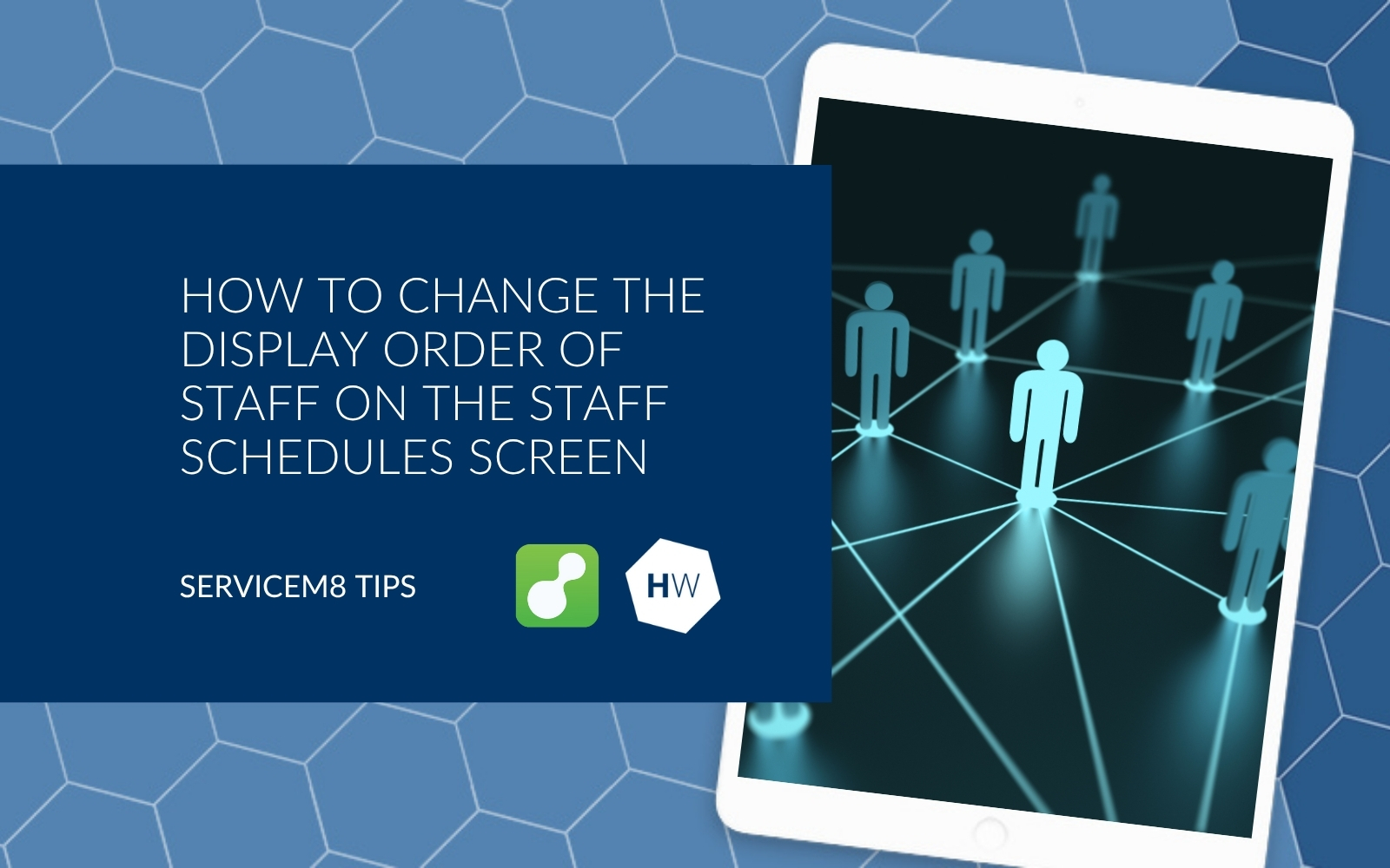 How to change the display order of staff on the staff schedules screen