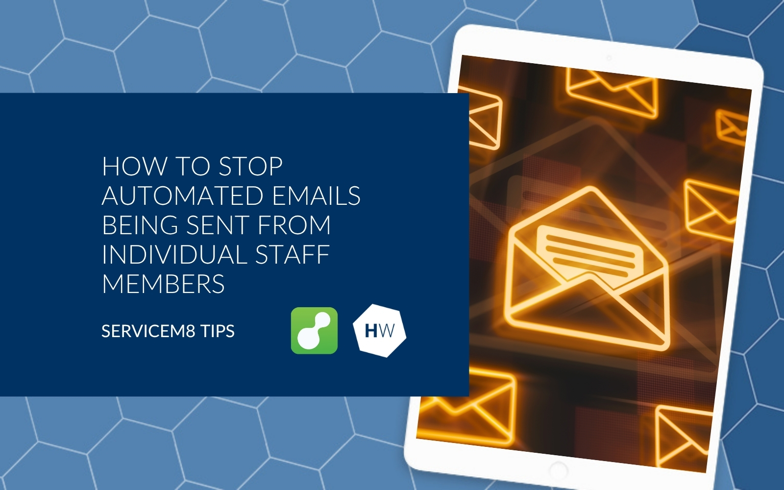 How to stop automated emails being sent from individual staff members