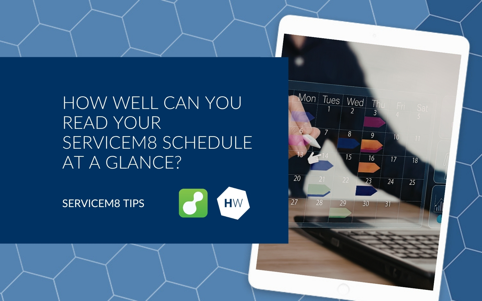How well can you read your ServiceM8 schedule at a glance