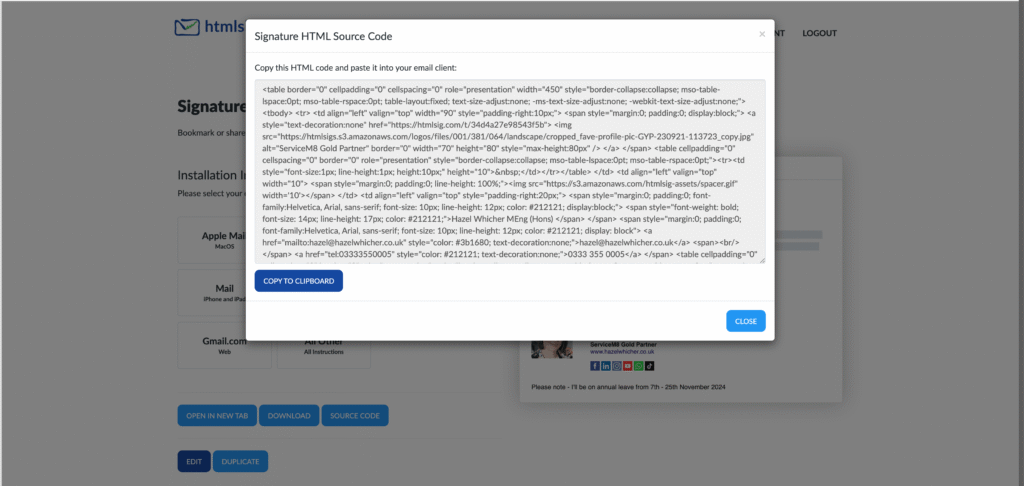 htmlsig