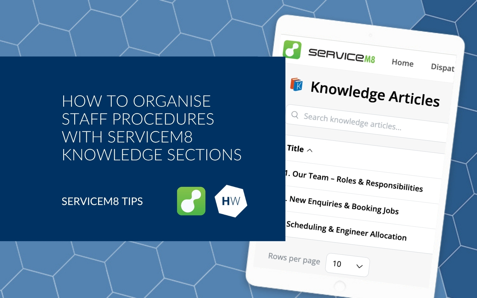 How to organise staff procedures with ServiceM8 Knowledge Sections