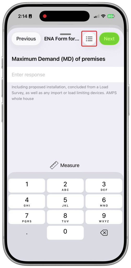List button
